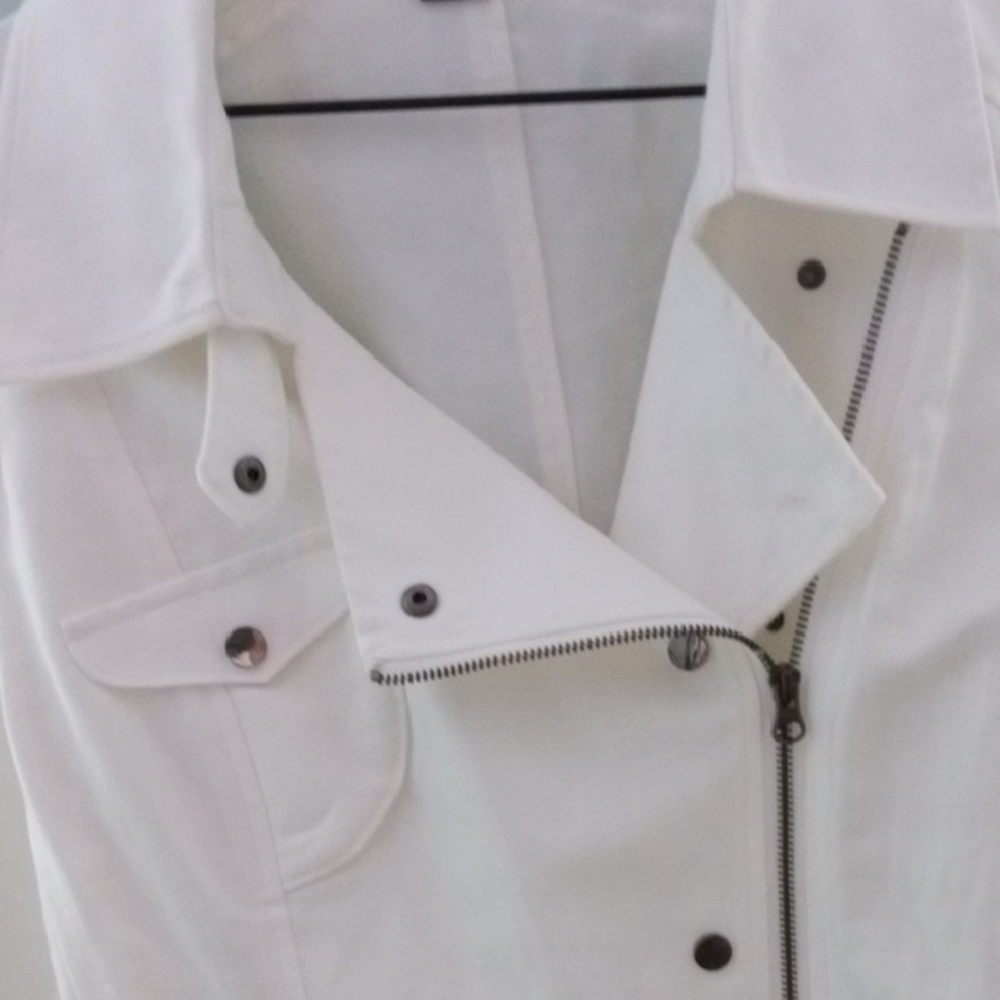 Karen Kane White Jean Jacket - Picture 3 of 4